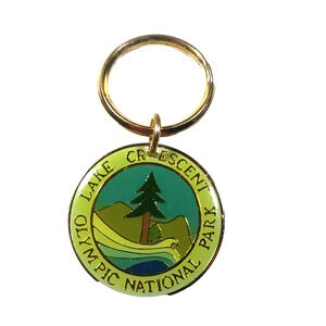 Lake Crescent Olympic National Park Keychain Metal Enamel